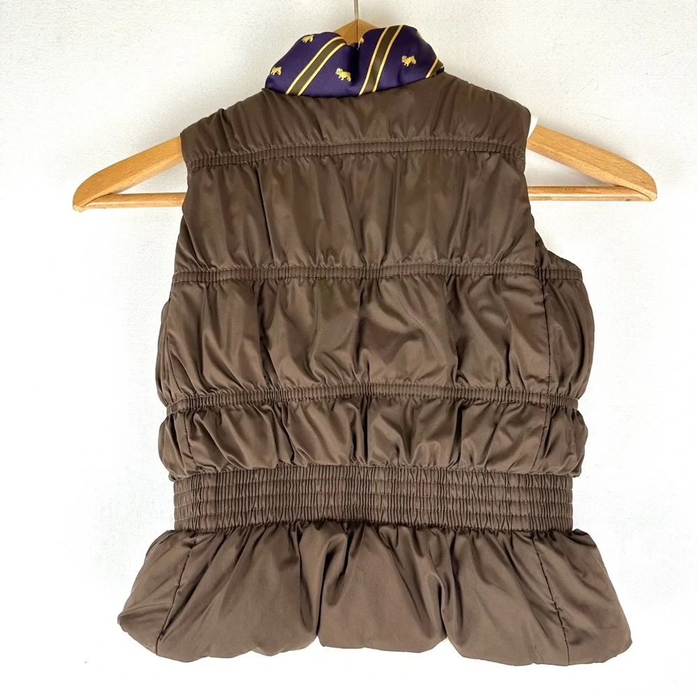 Ralph Lauren Reversible Quilted Puffer Vest‎ Brown/Cream
